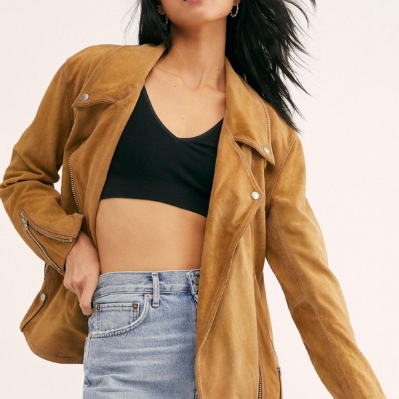 We the free jealousy suede Moto jacket - Picture 1 of 6